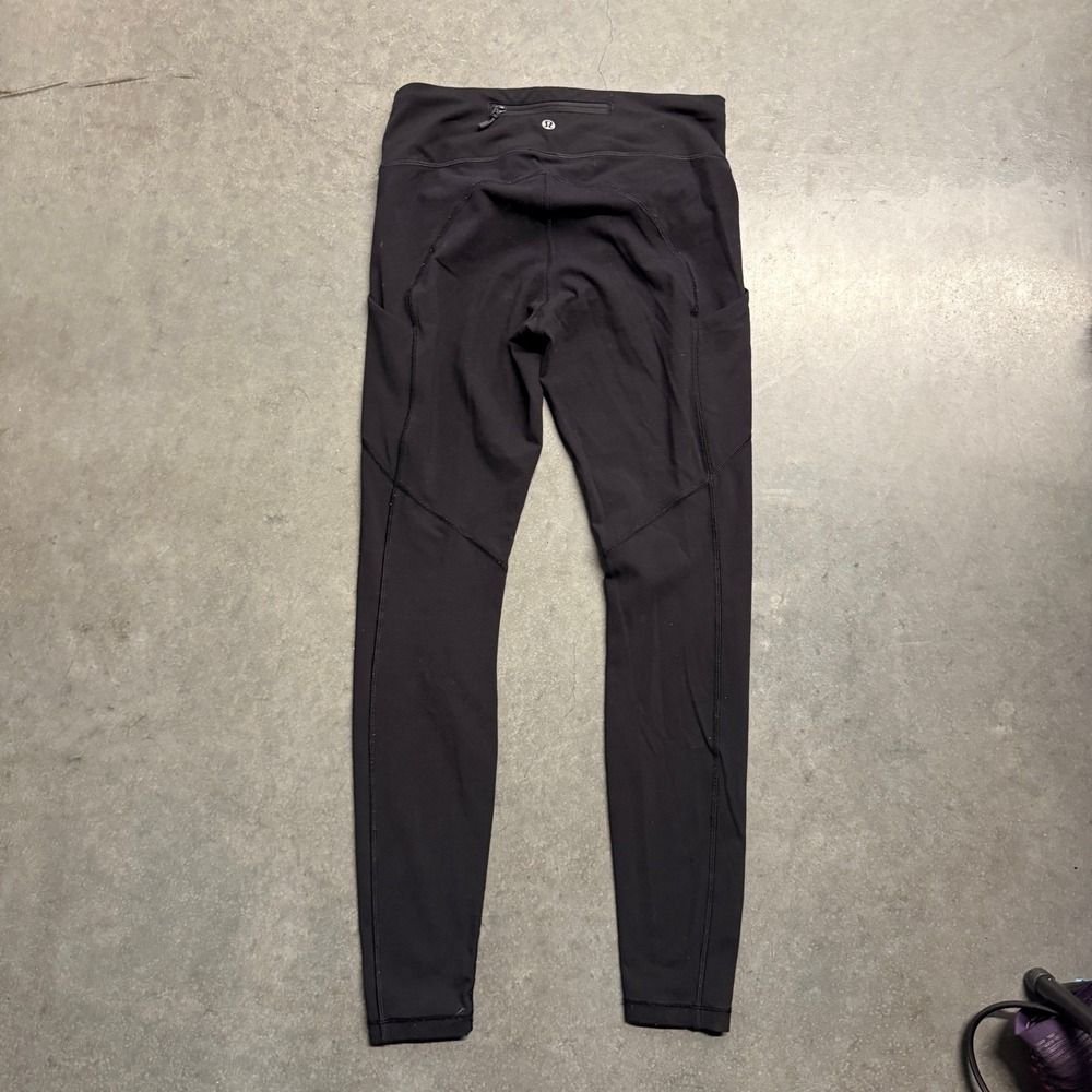 Lululemon Speed Up Tight 28 Black Luxtreme Running Leggings Pockets Size 6
